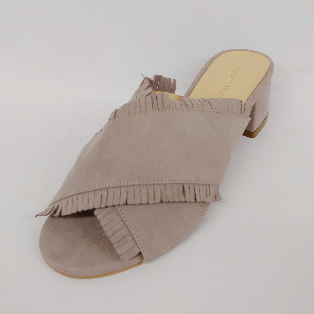 Purple Taupe Slip-On Short Heels